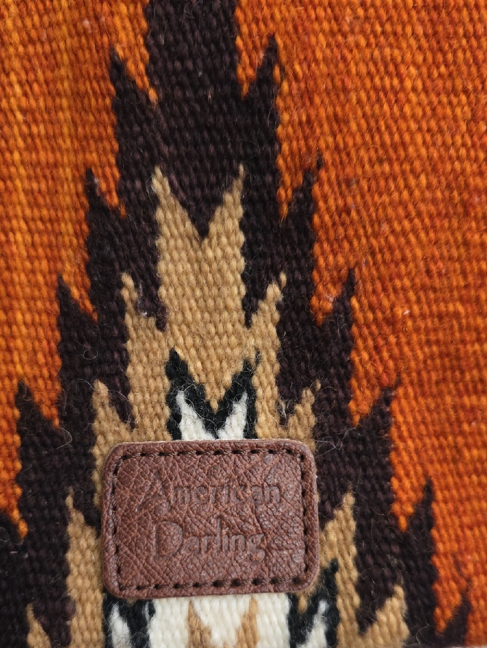 American Darling Fringed Southwestern Crossbody Bag in Rust - Picture 6 of 6